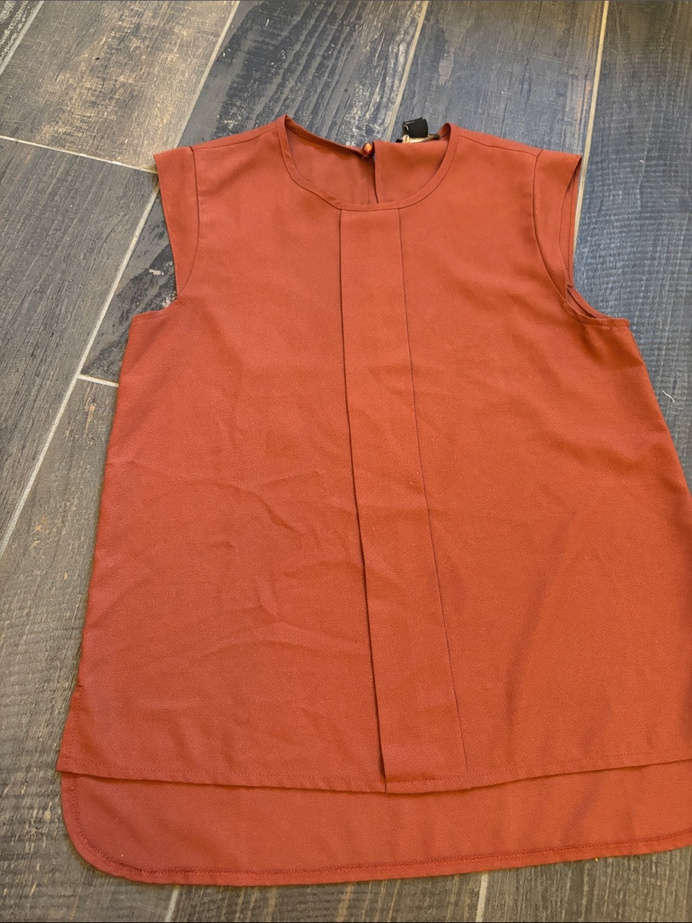 Forever 21 Rust Sleeveless Pleated Front Camisole